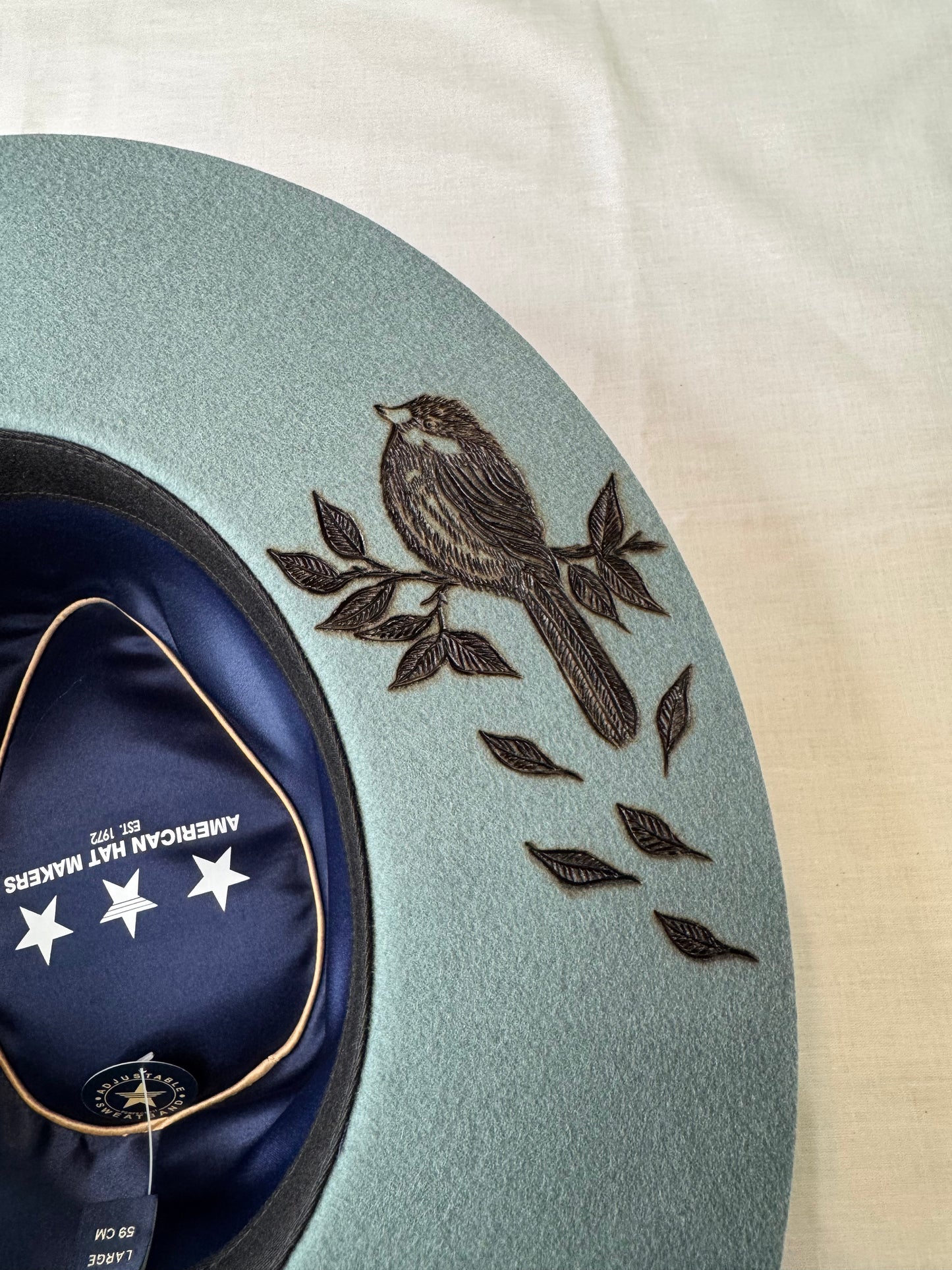 Windmill with Flowers Dirty Blue