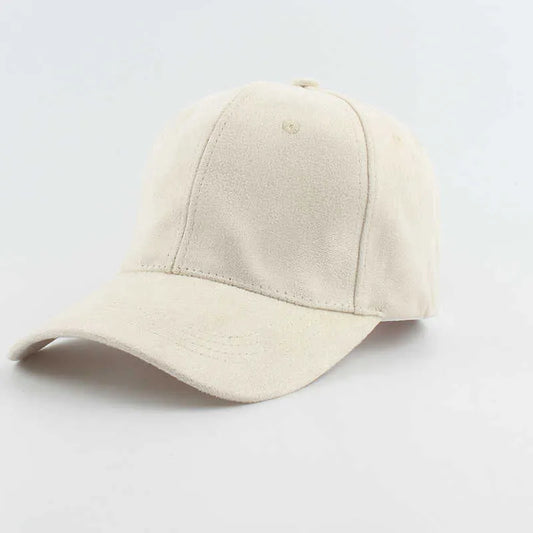 Vegan Suede Ball Cap Beige