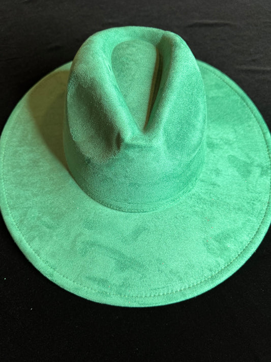 Vegan Suede Hat Green