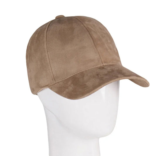 Vegan Suede Ball Cap Khaki