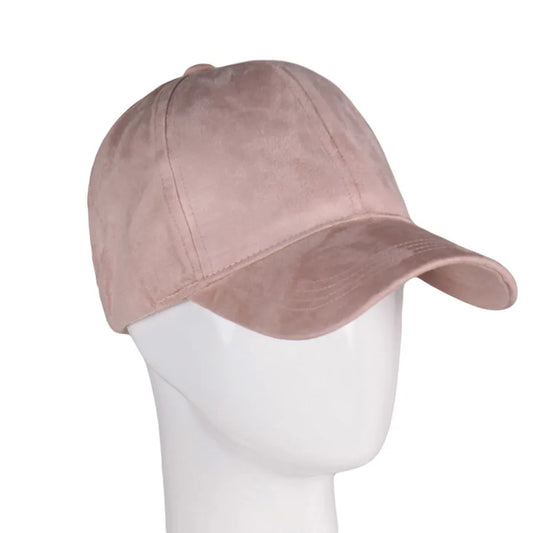 Vegan Suede Ball Cap Light Pink