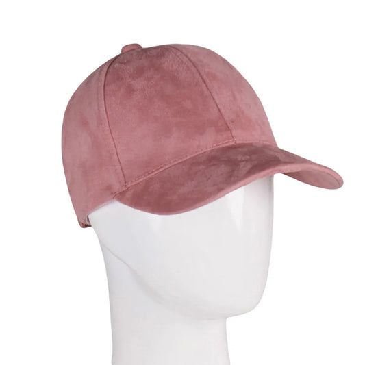 Vegan Suede Ball Cap Pink